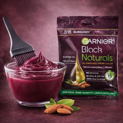 GARNIER BLACK NATURALS OIL ENRICHED CREME BURGUNDY HAIR COLOR